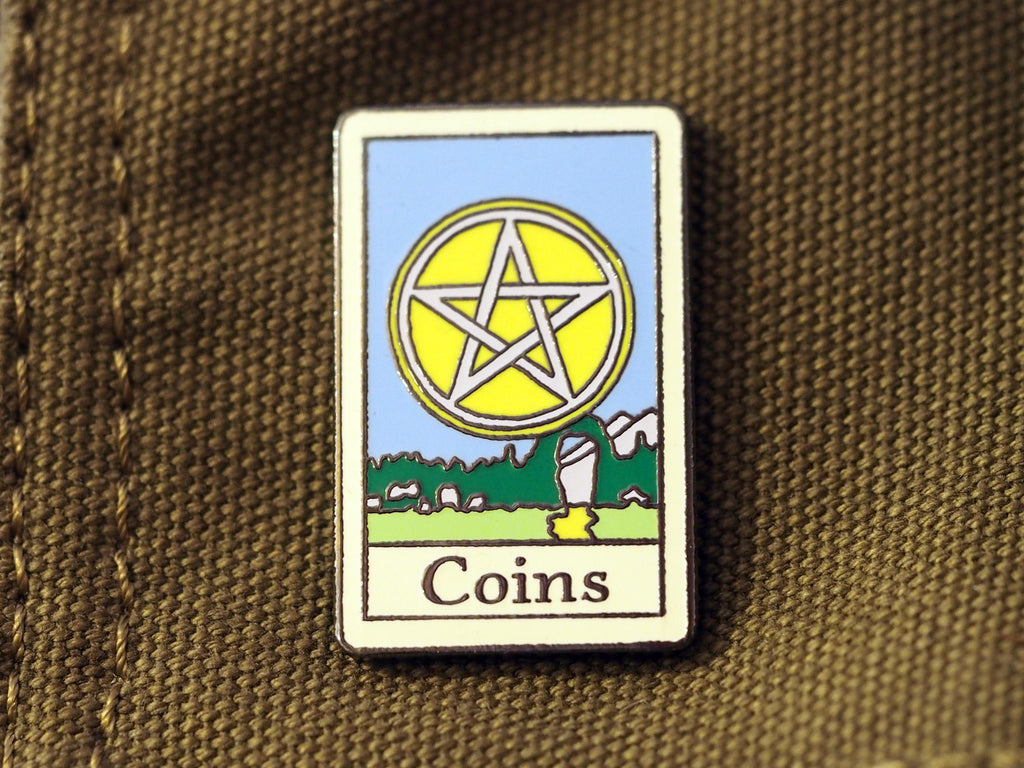 Tarot Coins Hard-Enameled Pin