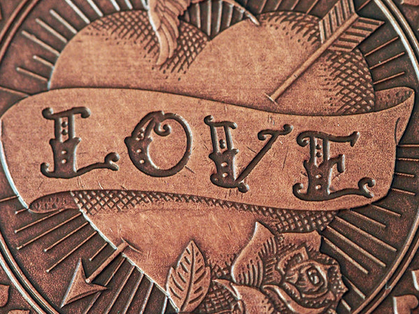 Love or Hate Solid Copper Coin – Dead On Paper
