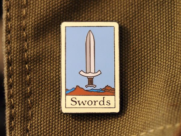 Tarot Swords Hard-Enameled Pin – Dead On Paper