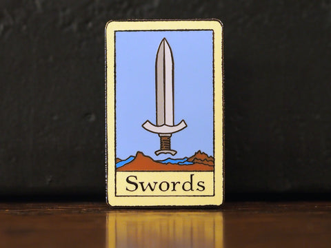 Tarot Swords Hard-Enameled Pin
